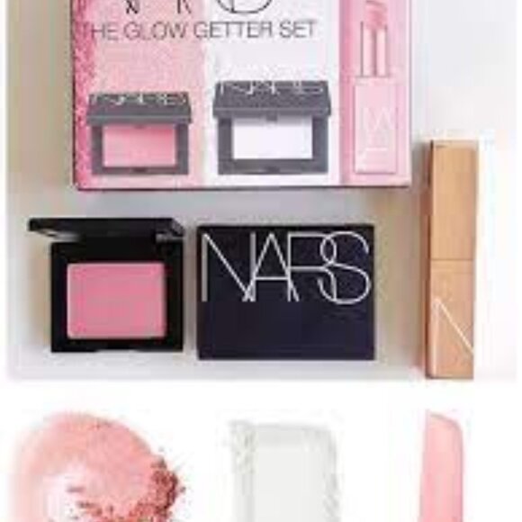NIB ✅ NARS THE GLOW GETTER SET (Orgasm Blush, Lip Balm & Crystal Powder) ✨ NIB - Picture 6 of 12